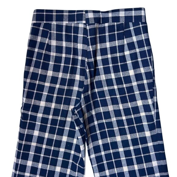 70s vintage highwaisted flare trousers plaid wool blend wide leg boho pants. - Picture 4 of 8